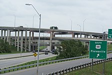 L'échangeur entre l'I-37 et l'I-410 dans le sud-est de San Antonio.