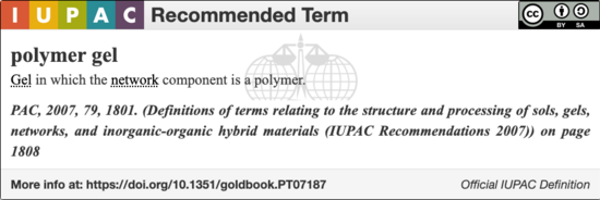 IUPAC definition for a polymer gel IUPAC definition for a polymer gel.png