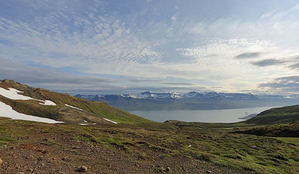 A modern-day photograph of an Icelandic landscape, captured on a personal camera