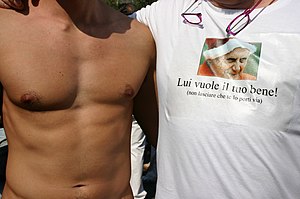 Il papa vuole il tuo bene - Gay pride di Roma, Foto Giovanni Dall'Orto 16-6-2007.jpg
