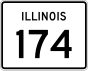 Illinois trasy 174 znacznik