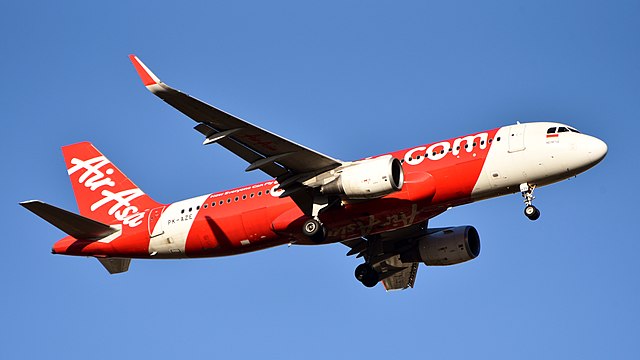 Indonesia AirAsia Airbus A320-200 approaching Perth Airport