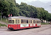 ハーゲン市電から譲渡された両運転台式の連接車（1978年撮影）