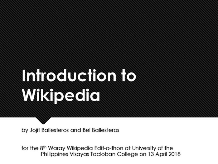 Introduction to Wikipedia