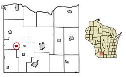 Iowa County Wisconsin Incorporated and Unincorporated areas Cobb Highlighted.svg