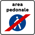 End of pedestrian zone