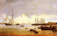 Fishing Vessels off a Jetty, Kostroma, 1839