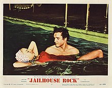 Jailhouse Rock (1957 lobby card - "romance in a swimming pool").jpg