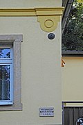 Wall hook for catenary wire suspension of the Bielatal Motorbahn