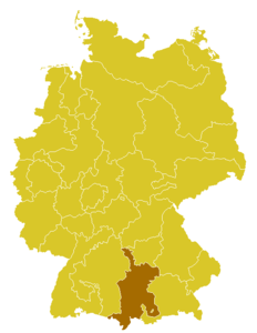 Mapa diecezji Augsburg