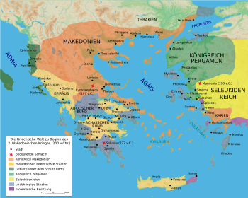 Makedonia og den egeiske verden rundt 200 f.Kr.  Chr.