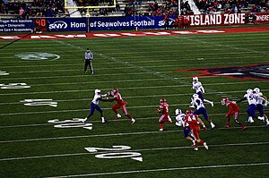 LaValle Stadium during its most-attended game Kenneth P. LaValle Stadium 10-2019-2.jpg