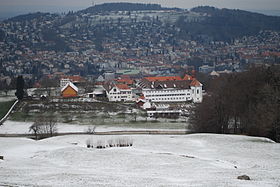 Udsigt over klosteret med udsigt over St. Gallen