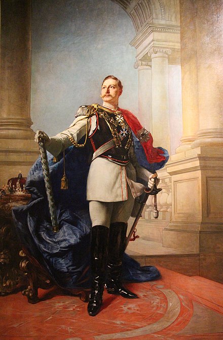 Wilhelm II, German Emperor and the King of Prussia.