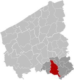 Kortrijk West-Flanders Belgium Map.svg