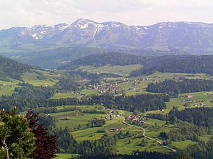 Blick auf Krumbach von Sulzberg aus