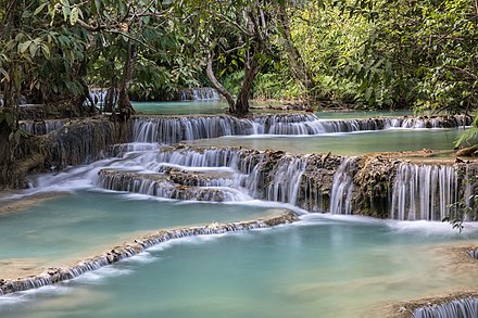 Cascading pools at Kuang Si