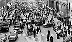 Stockholm: Chaos on the fist day of right hand traffic 3 September 1967.