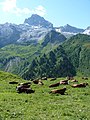 La Pointe Percée vue du col des Annes (1721 m)