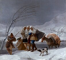 Goya painting: "The Snowstorm"