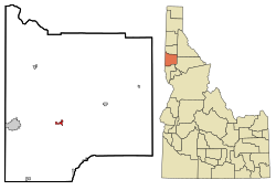 Location in Latah County and the state of آیداهو