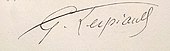 Signature de Gaston Lespiault