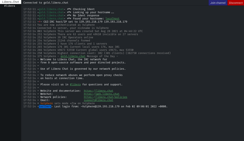 File:Libera Chat Gamja web client log screenshot.png