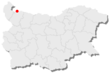 Karte von Bulgarien, Position von Lom hervorgehoben