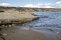 Looking north east across Dreamer's Bay with the quarry sites in the cliffs.jpg