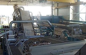 Wet material recovery facility, Hiriya, Israel MBT sorting.jpg