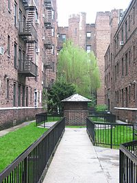 Residential building cluster in Midwood