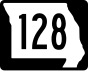 Route 128 marker