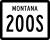 Montana Highway 200S markör