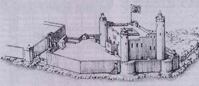 Disegno del Castello Maniace come doveva apparire nel 1630