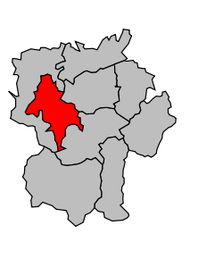 Kanton na mapě arrondissementu Bagnères-de-Bigorre