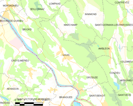 Mapa obce Lhuis