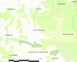 Mapa obce Roquetaillade
