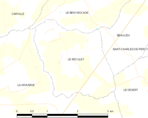 Poziția localității Le Reculey