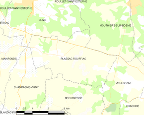 Poziția localității Plassac-Rouffiac