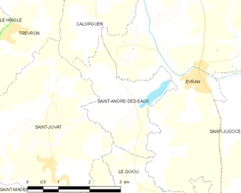 Mapa obce Saint-André-des-Eaux