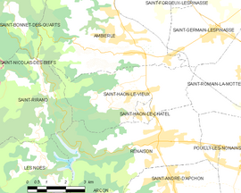 Mapa obce Saint-Haon-le-Vieux
