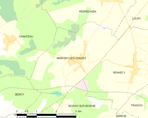 Poziția localității Marigny-les-Usages