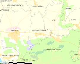 Mapa obce La Rue-Saint-Pierre