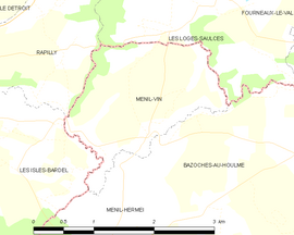 Mapa obce Ménil-Vin