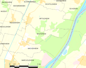 Poziția localității Bootzheim