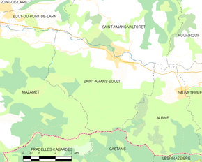 Poziția localității Saint-Amans-Soult