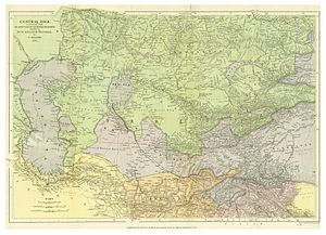 Политическая карта Центральной Азии в 1872 году