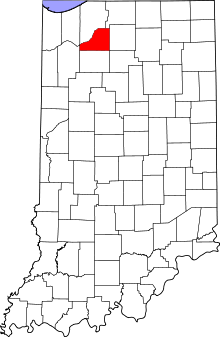 Map of Indiana highlighting Starke County.svg