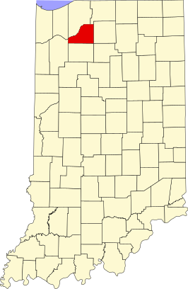 Locatie van Starke County in Indiana