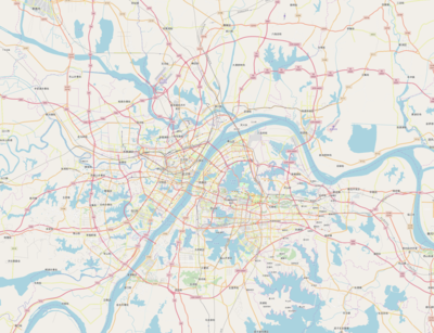 Location map China Wuhan Urban